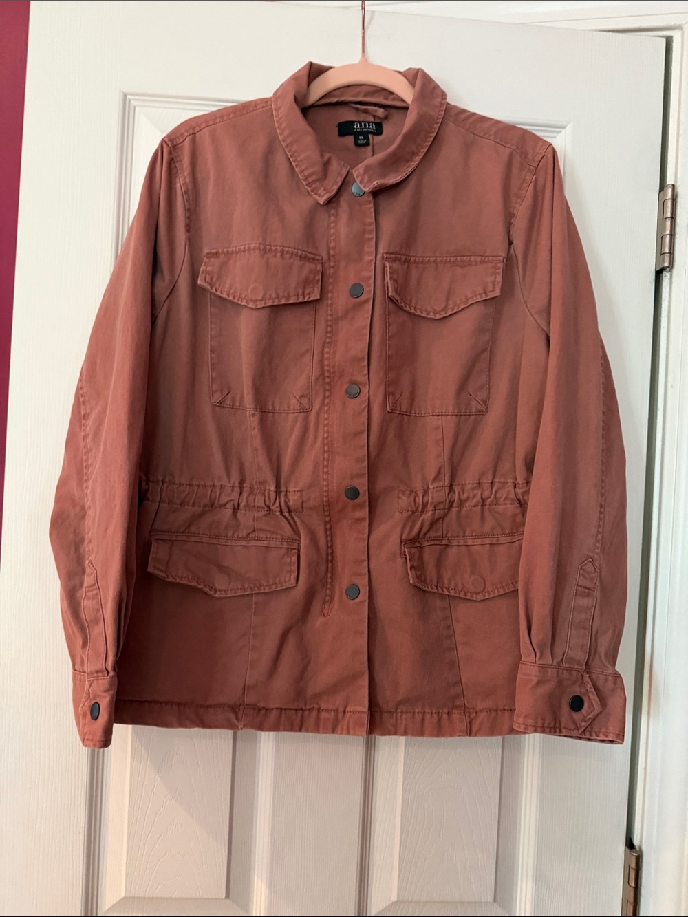 a.n.a Women's Rust Pink Utility Jean Jacket